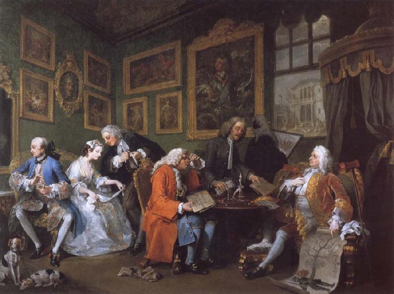 William Hogarth Marriage a la Mode i The Marriage Settlement oil painting picture
